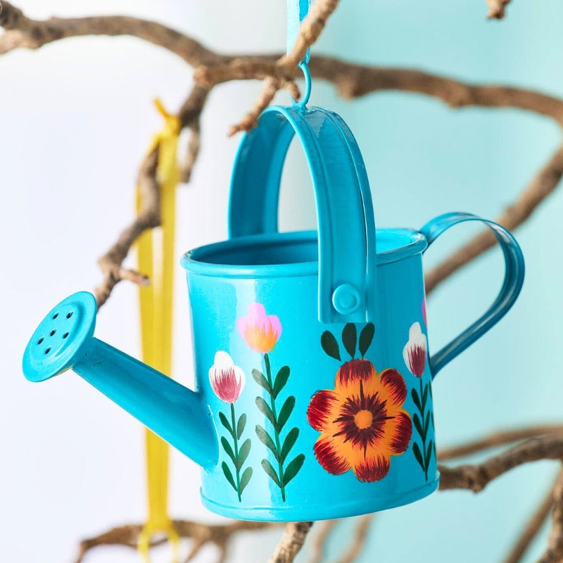 Handpainted Mini Watering Can Easter Decoration
