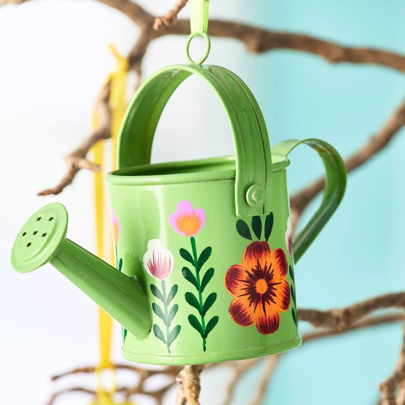 Handpainted Mini Watering Can Easter Decoration