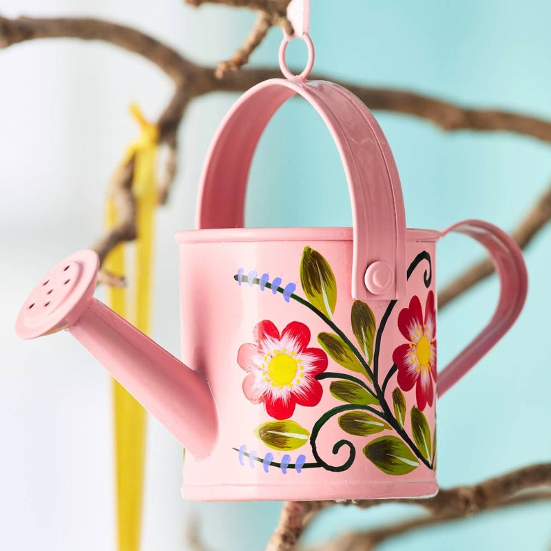 Handpainted Mini Watering Can Easter Decoration