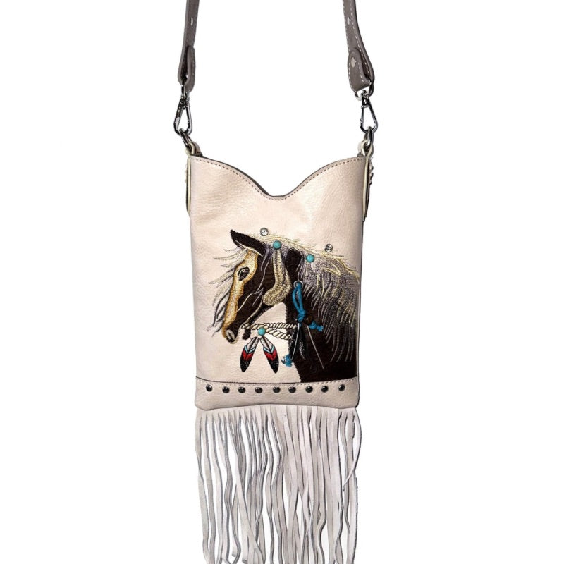 Western Embroidered Horse Crossbody Bag