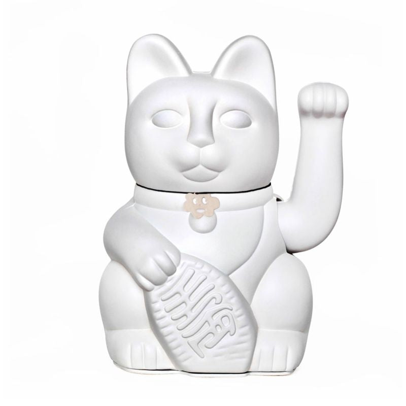 Diminuto Cielo White Lucky Cat in Pure White for New Beginnings.