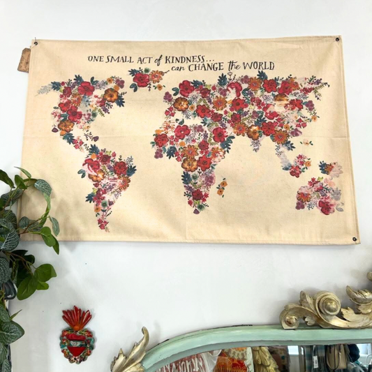 Wall Hanging - Floral Map of Kindness