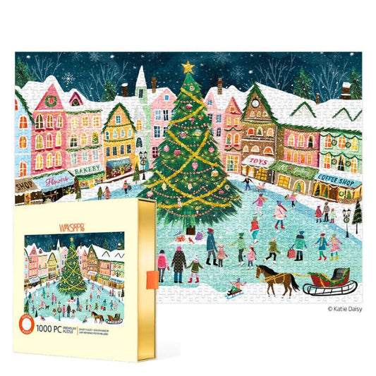 Glitter Town Square 1000pc Puzzle by WerkShoppe