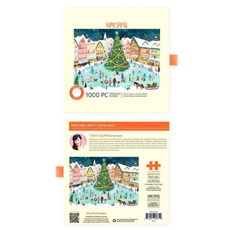 Glitter Town Square 1000pc Puzzle by WerkShoppe