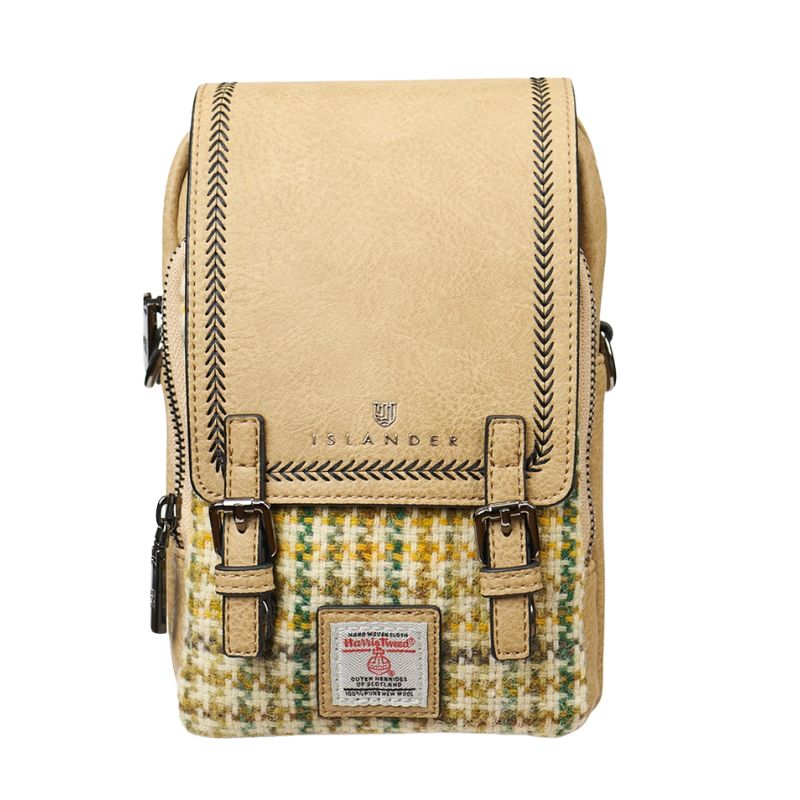 Islander UK Yellow Dogtooth Crossbody Bag