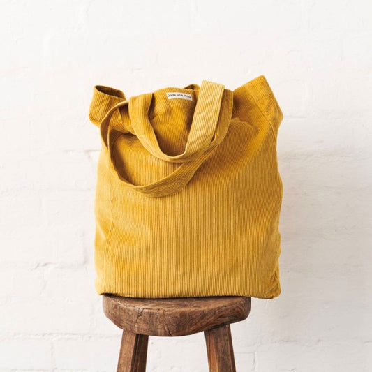 Cord Tote Bag - Mustard