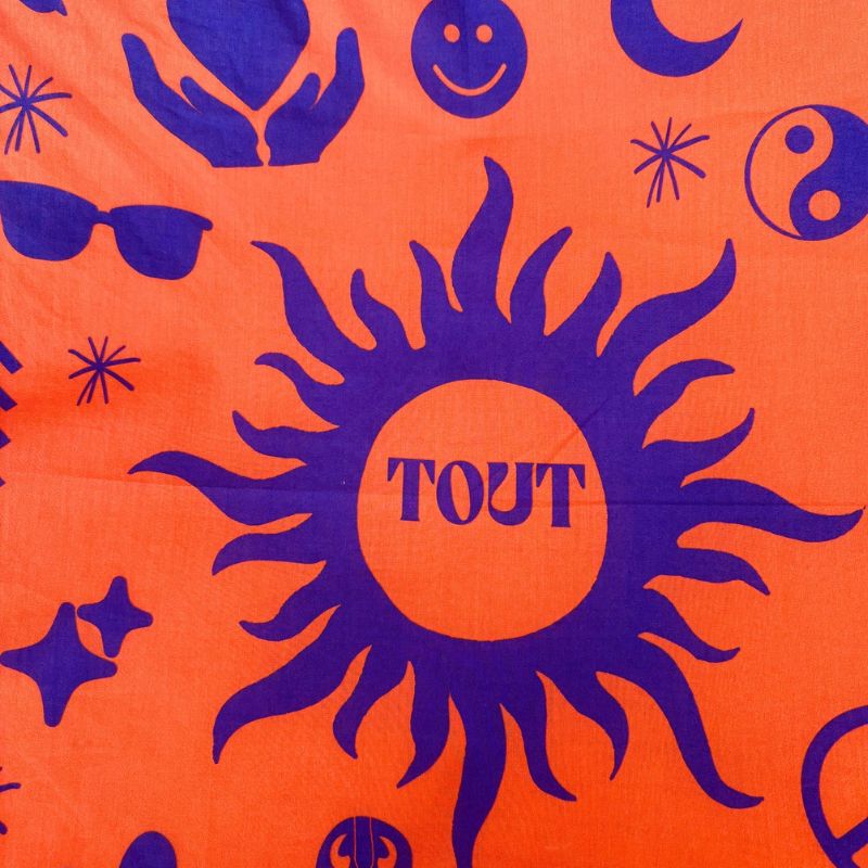 The Ellis Orange and Blue Bandana by ToutVintage