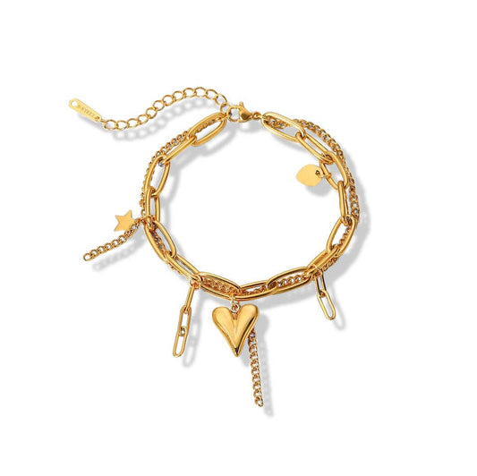 Shine Bright Charm Bracelet - Gold