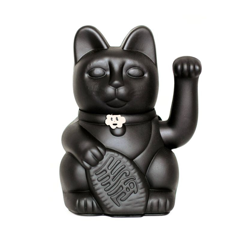 Diminuto Cielo Lucky Cat in Black for Repelling Bad Luck