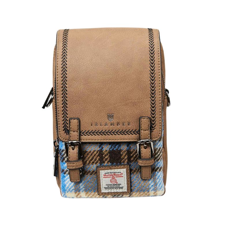 Islander UK Blue Tartan Crossbody Bag