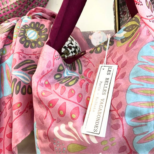 Les Belles Vagabondes Silk Bobby Bag in Marushka Rose