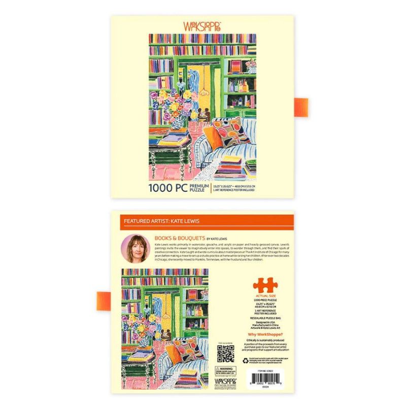 Books & Bouquet 1000pc Puzzle by WerkShoppe