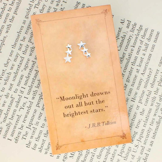Literary Quote Brightest Stars Earrings