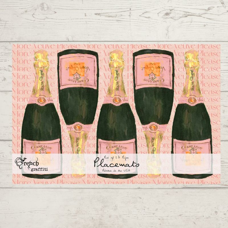 Rose Champagne Pad of Paper Placemats