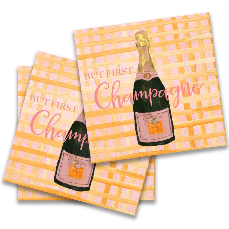 But First Champagne Cocktail Napkin