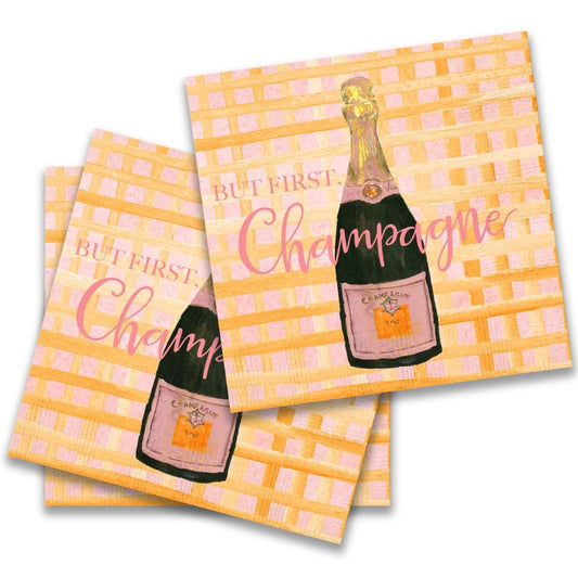 But First Champagne Cocktail Napkin