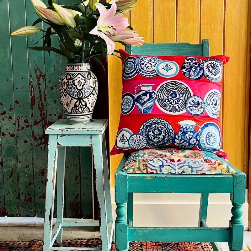 Anna Chandler Square Velvet Cushion - Cocina