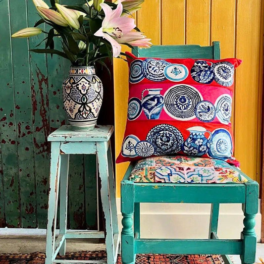 Anna Chandler Square Velvet Cushion - Cocina