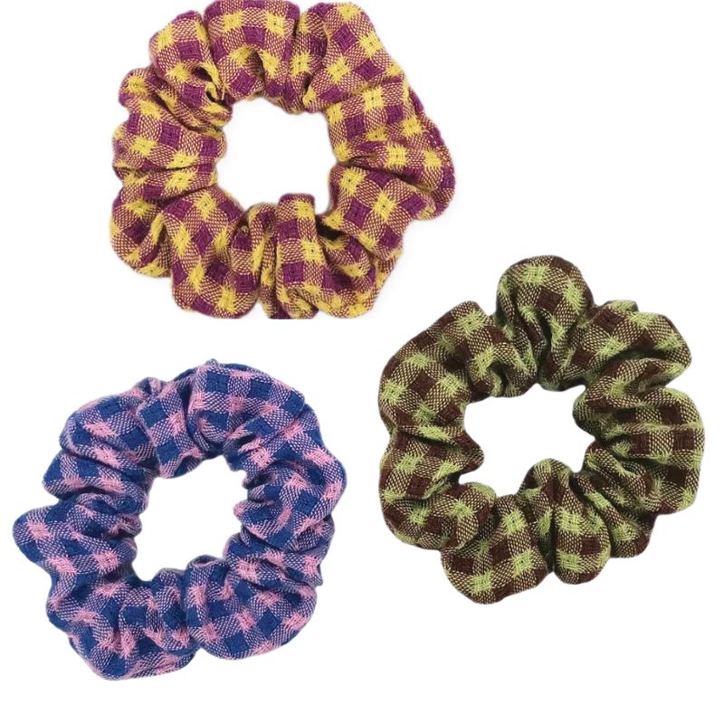 Cottage Gingham Scrunchies
