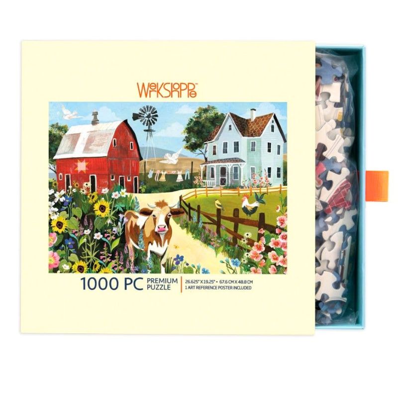 Wildflower Farm - 1000 Pc Puzzle by Werkshoppe