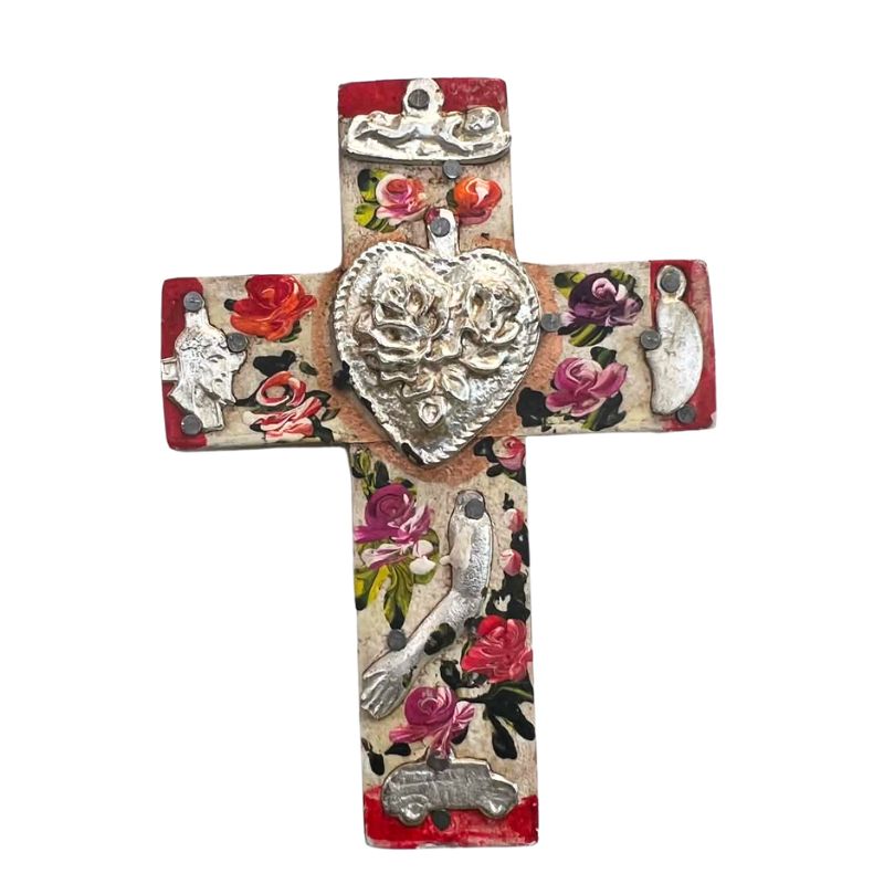 Hearts and Roses Assorted Small Timber Cross