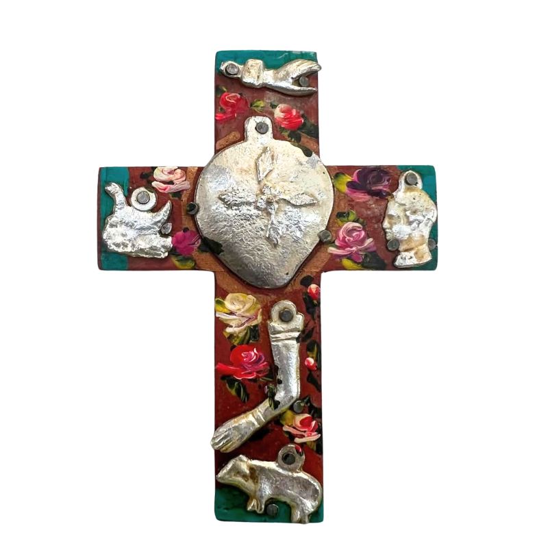 Hearts and Roses Assorted Small Timber Cross