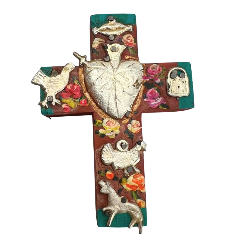 Hearts and Roses Assorted Small Timber Cross