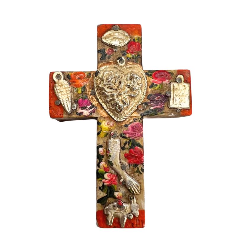 Hearts and Roses Assorted Small Timber Cross