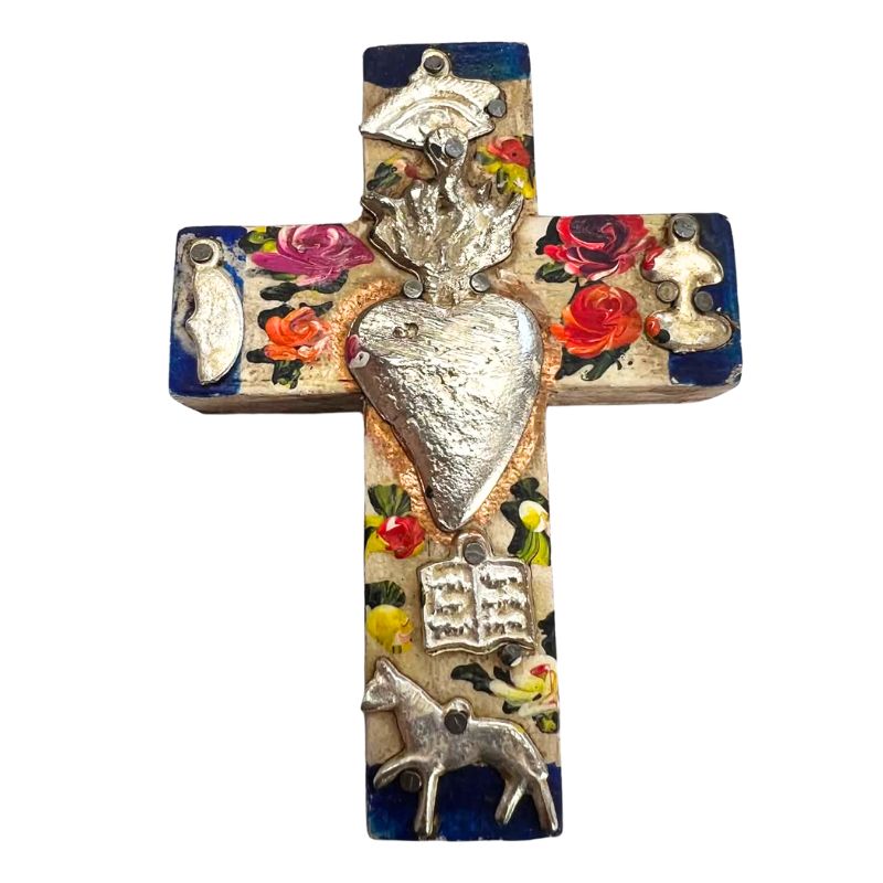 Hearts and Roses Assorted Small Timber Cross