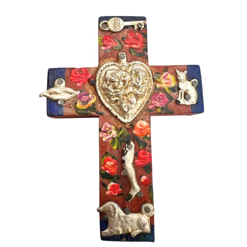 Hearts and Roses Assorted Small Timber Cross