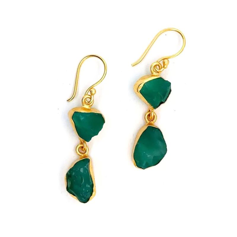 Green Onyx Luminous Earrings