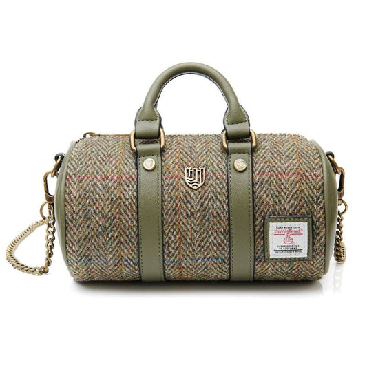 The Mini Duffel Bag in Chestnut Herringbone