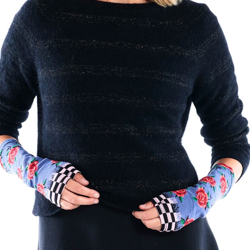 Eclectic Rose Long Mittens/Arm Warmers by Dub & Drino