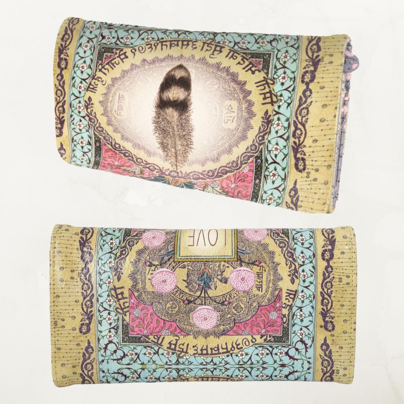 Love Feather Tri Fold Wallet