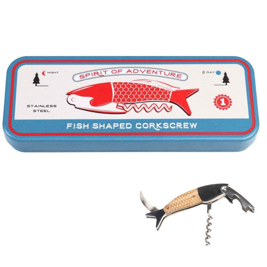 Rex London Fish Corkscrew in a Tin