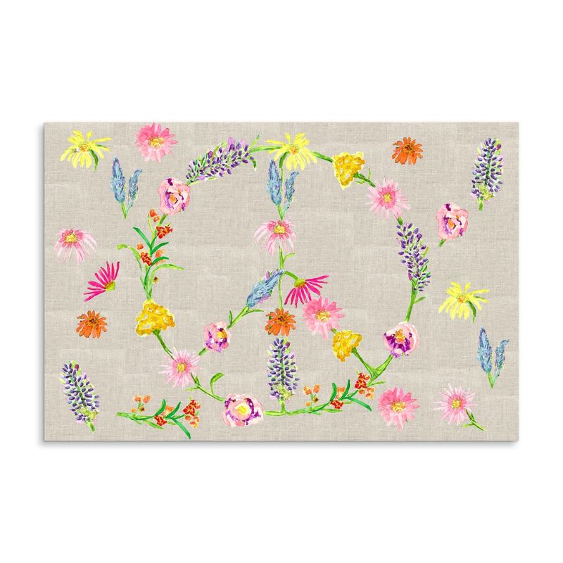 Floral Peace Sign Pad of Paper Placemats