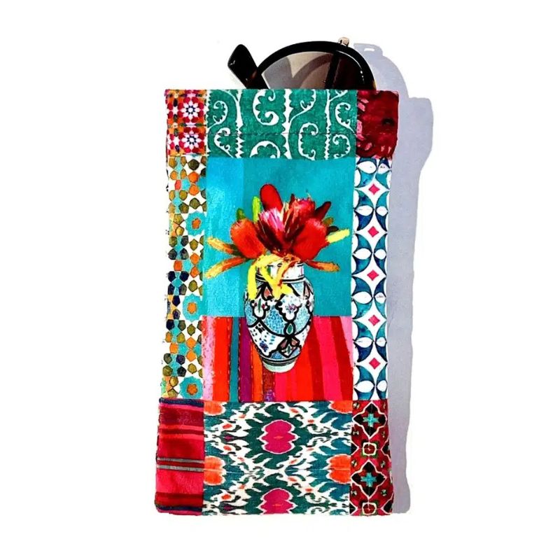 Anna Chandler Velvet Glasses Case - Wildflower