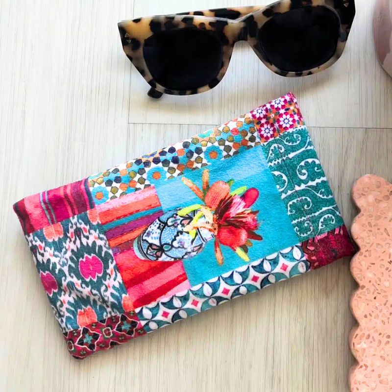 Anna Chandler Velvet Glasses Case - Wildflower
