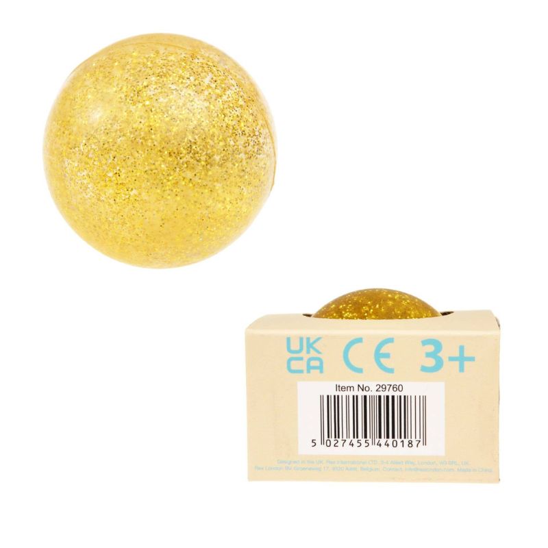 Rex London Glitter Bouncy Ball - Gold dog