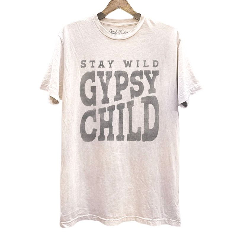 Stay Wild Gypsy Child Mineral Wash Tee