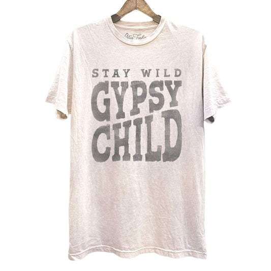 Stay Wild Gypsy Child Mineral Wash Tee