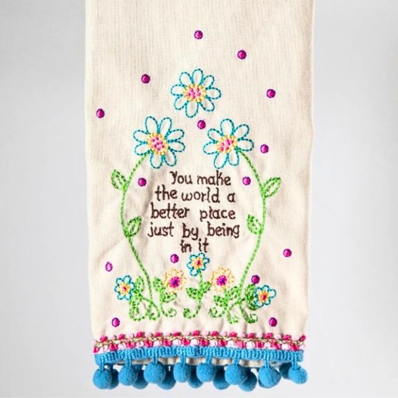 Linen Hand Towel - You Make The World