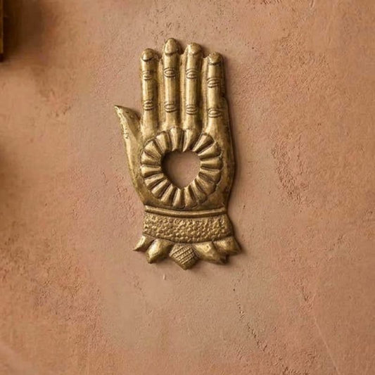 Rustic Gold Hanging Hand with Heart