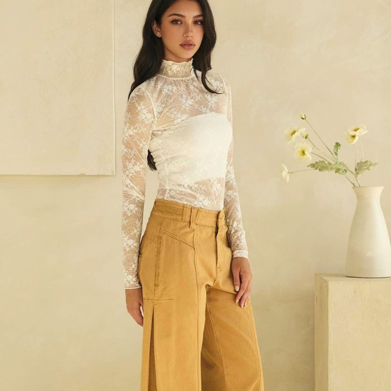 Honey Mustard Washed Barrel Pants