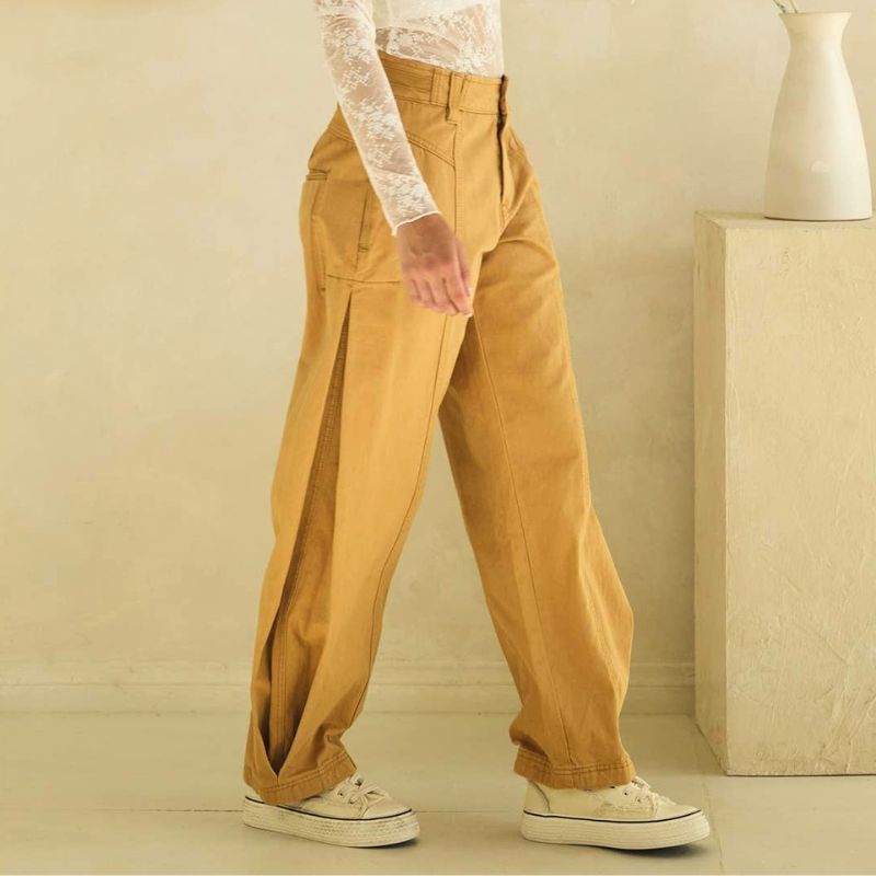 Honey Mustard Washed Barrel Pants