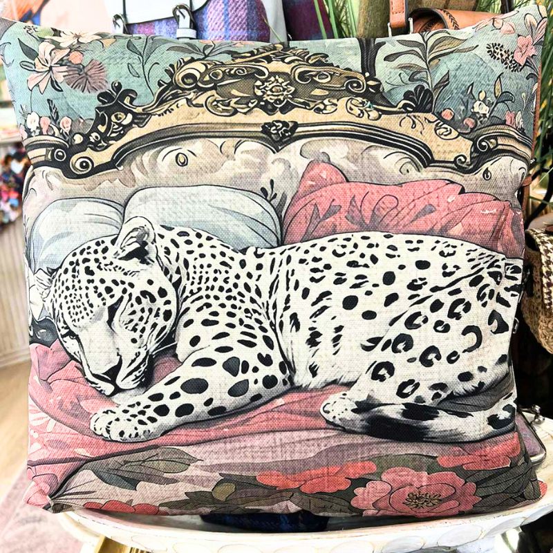 Snow Leopard Luxe Cushion