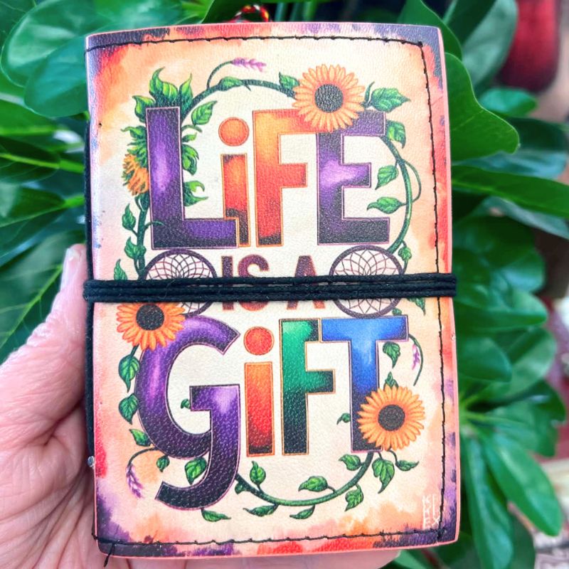 Inspire Me Little Leather Journal - Life Is a Gift
