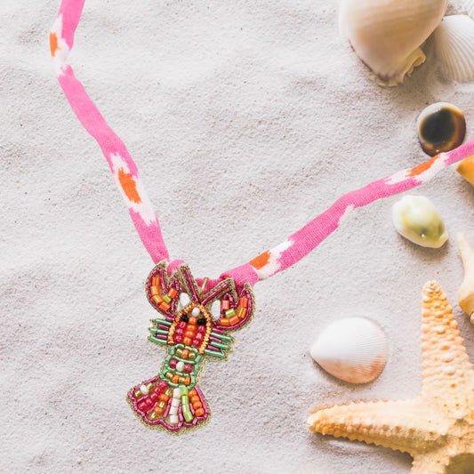 My Doris Beaded Lobster Love Necklace