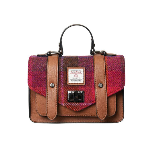 Islander UK Mini Satchel in Fuchsia Tartan