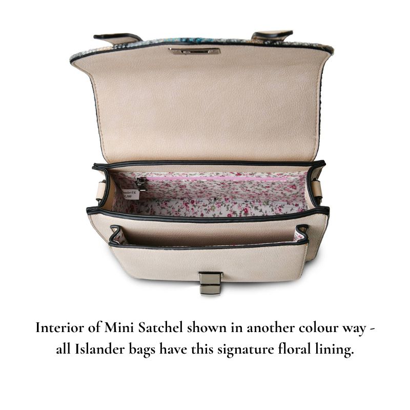 Islander UK Mini Satchel in Navy and Beige Tartan